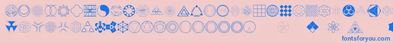 ConstructingKiai Font – Blue Fonts on Pink Background