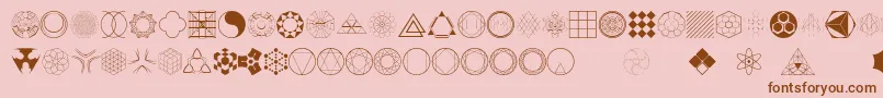 ConstructingKiai Font – Brown Fonts on Pink Background