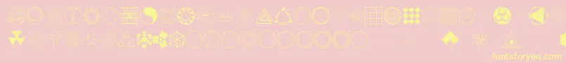 ConstructingKiai Font – Yellow Fonts on Pink Background