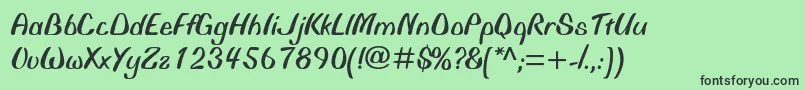 Biffomtstd Font – Black Fonts on Green Background