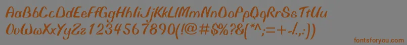 Biffomtstd Font – Brown Fonts on Gray Background