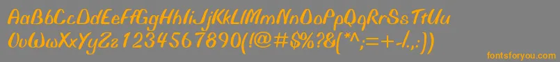 Biffomtstd Font – Orange Fonts on Gray Background