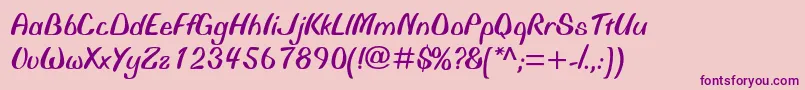Biffomtstd Font – Purple Fonts on Pink Background