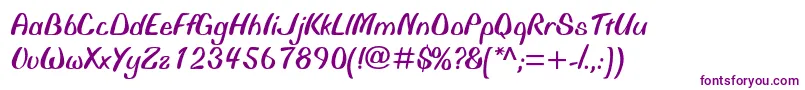 Biffomtstd Font – Purple Fonts on White Background