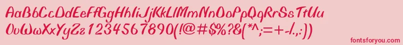 Biffomtstd Font – Red Fonts on Pink Background