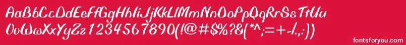 Biffomtstd Font – White Fonts on Red Background