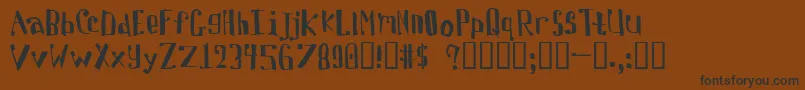 Czcionka Davis – czarne czcionki na brązowym tle