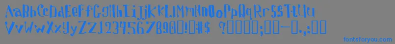 Davis Font – Blue Fonts on Gray Background