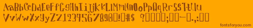 Davis Font – Brown Fonts on Orange Background