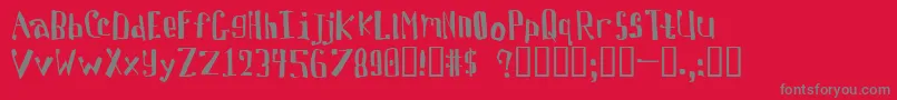 Davis Font – Gray Fonts on Red Background