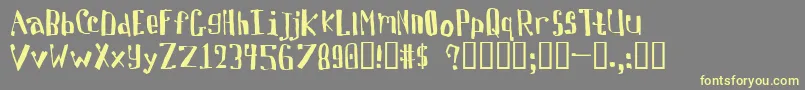 Davis Font – Yellow Fonts on Gray Background