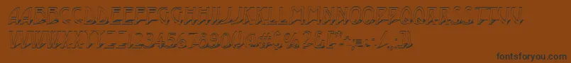 AModernootl3Dsh Font – Black Fonts on Brown Background