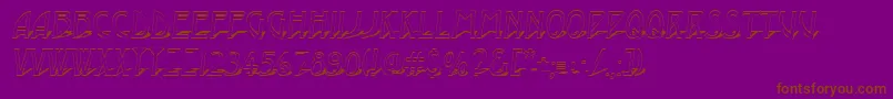 AModernootl3Dsh-Schriftart – Braune Schriften auf violettem Hintergrund