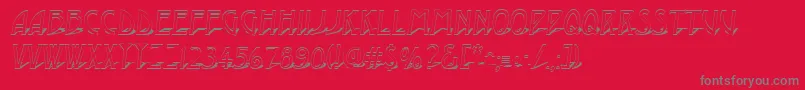 AModernootl3Dsh Font – Gray Fonts on Red Background