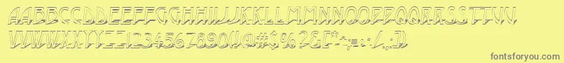 AModernootl3Dsh Font – Gray Fonts on Yellow Background
