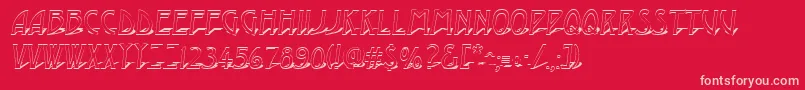 AModernootl3Dsh Font – Pink Fonts on Red Background