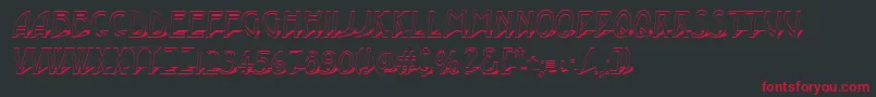 AModernootl3Dsh Font – Red Fonts on Black Background