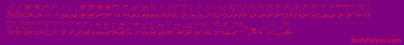 AModernootl3Dsh Font – Red Fonts on Purple Background