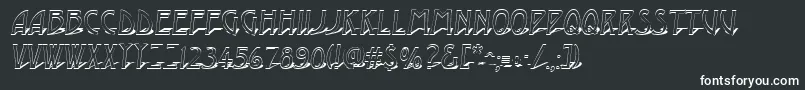 フォントAModernootl3Dsh – 黒い背景に白い文字