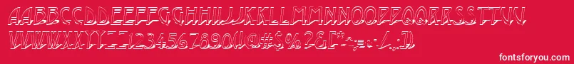 AModernootl3Dsh Font – White Fonts on Red Background