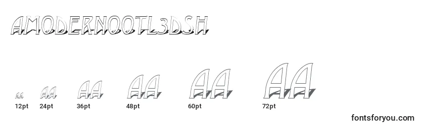 Размеры шрифта AModernootl3Dsh