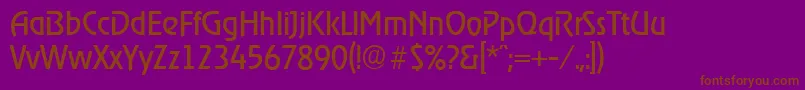 OnstageserialRegular Font – Brown Fonts on Purple Background