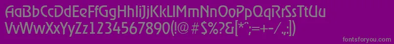 Czcionka OnstageserialRegular – szare czcionki na fioletowym tle