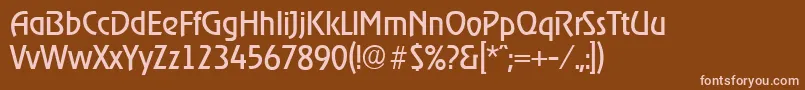 フォントOnstageserialRegular – 茶色の背景にピンクのフォント