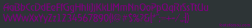 Czcionka OnstageserialRegular – fioletowe czcionki na czarnym tle