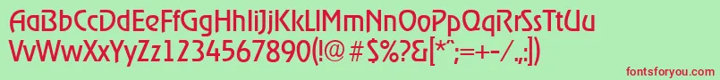 OnstageserialRegular Font – Red Fonts on Green Background