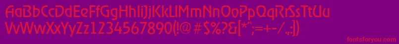 OnstageserialRegular Font – Red Fonts on Purple Background