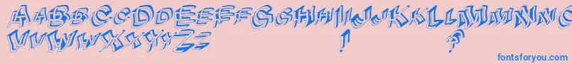 Archibetawindy Font – Blue Fonts on Pink Background