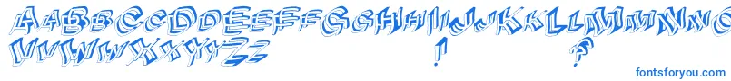 Archibetawindy-Schriftart – Blaue Schriften