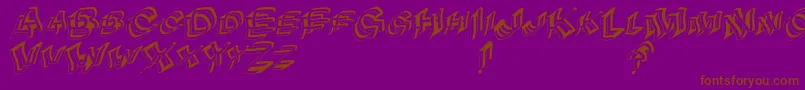 Archibetawindy-Schriftart – Braune Schriften auf violettem Hintergrund