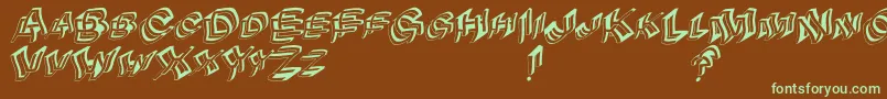 Archibetawindy Font – Green Fonts on Brown Background