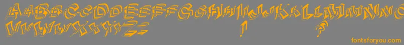 Archibetawindy-Schriftart – Orangefarbene Schriften auf grauem Hintergrund