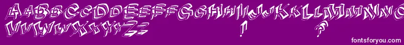 Archibetawindy-Schriftart – Weiße Schriften auf violettem Hintergrund