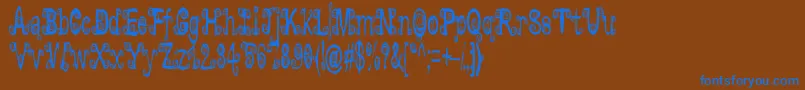 Lyarith ffy Font – Blue Fonts on Brown Background
