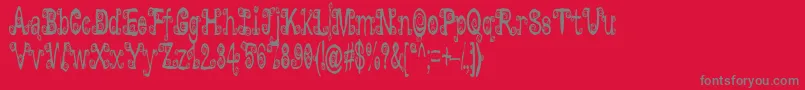 Lyarith ffy Font – Gray Fonts on Red Background