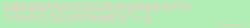 Lyarith ffy Font – Pink Fonts on Green Background