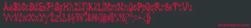 Lyarith ffy Font – Red Fonts on Black Background