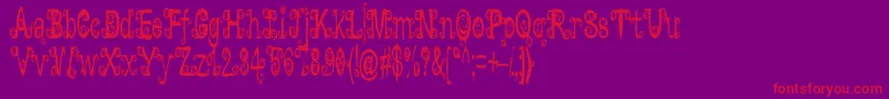Lyarith ffy Font – Red Fonts on Purple Background