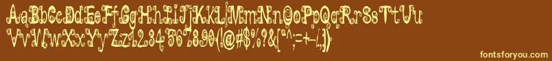 Lyarith ffy Font – Yellow Fonts on Brown Background