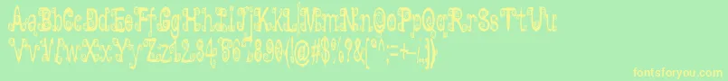 Lyarith ffy Font – Yellow Fonts on Green Background