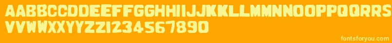 ProdottoInCina Font – Yellow Fonts on Orange Background