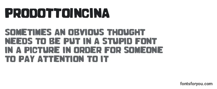 Review of the ProdottoInCina Font