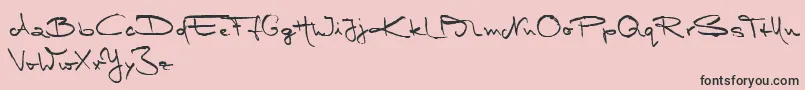 MarleenScriptMediumReduced Font – Black Fonts on Pink Background