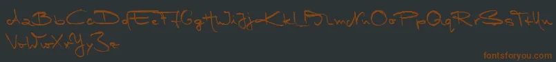 MarleenScriptMediumReduced Font – Brown Fonts on Black Background