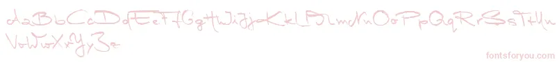MarleenScriptMediumReduced Font – Pink Fonts on White Background