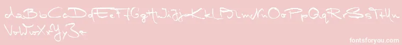 MarleenScriptMediumReduced Font – White Fonts on Pink Background